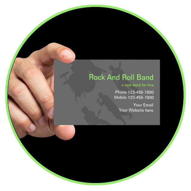 Cartes de visite pour groupe de rock (Créateur téléchargé)