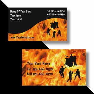 Cartes de visite pour groupe de rock