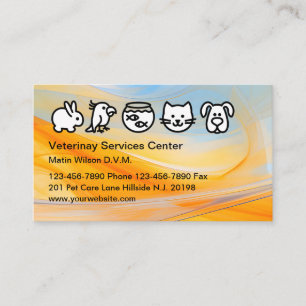Cartes de visite pour hôpital vétérinaire