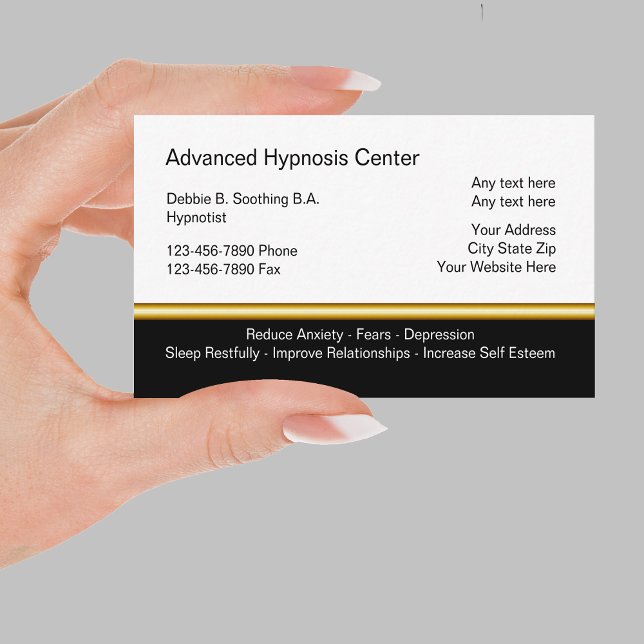 Cartes de visite pour hypnose (Créateur téléchargé)