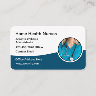 Cartes de visite pour infirmière de santé à domici