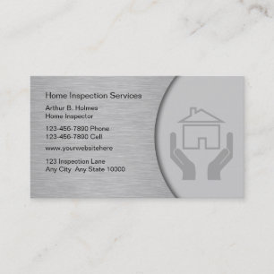Cartes de visite pour inspection de maison de bien
