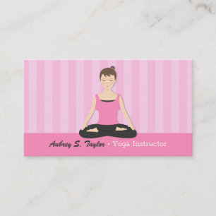 Cartes de visite pour instructrice de yoga féminin