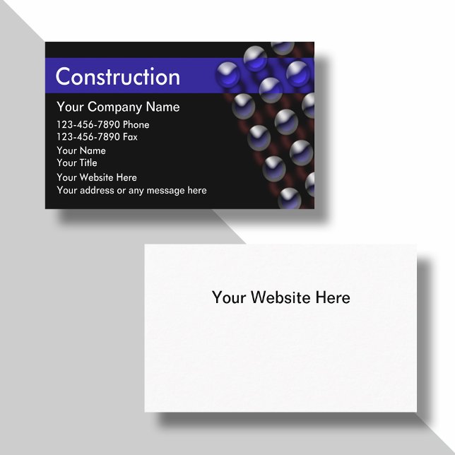 Cartes de visite pour la construction (Créateur téléchargé)