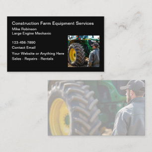 Cartes de visite pour la construction d'équipement