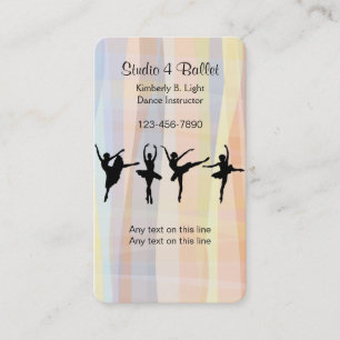 Cartes de visite pour la danse ballet