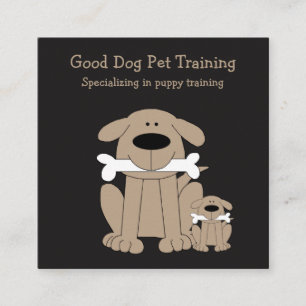 Cartes de visite pour la formation des chiens mign