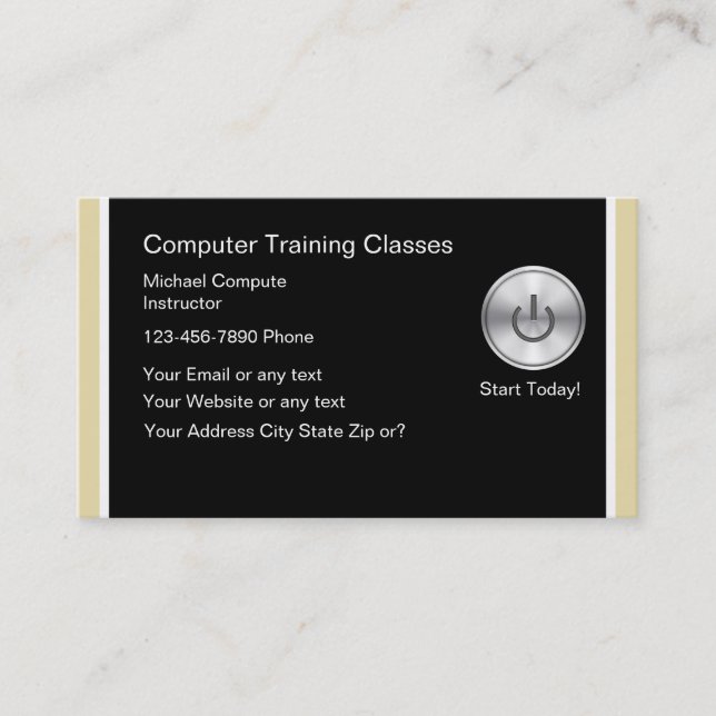 Cartes de visite pour la formation informatique (Devant)