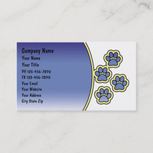 Cartes de visite pour la garde d'animaux