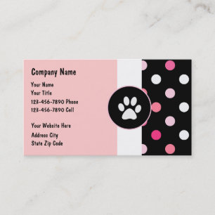 Cartes de visite pour la garde d'animaux