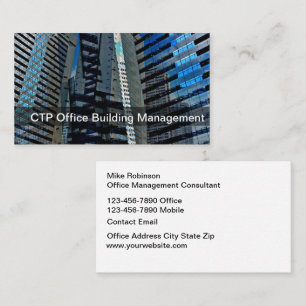 Cartes de visite pour la gestion immobilière de bu