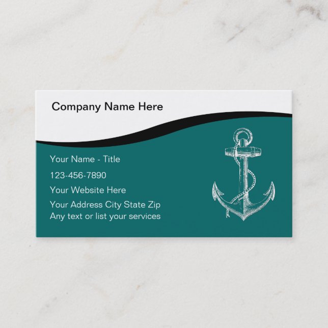Cartes de visite pour la navigation de plaisance (Devant)