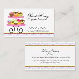 Cartes de visite pour la pâtisserie de cupcakes co
