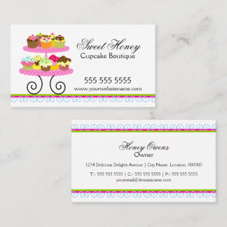 Cartes de visite pour la pâtisserie de cupcakes co