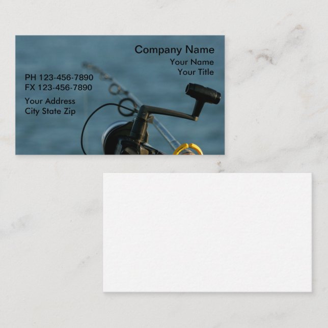 Cartes de visite pour la pêche (Devant / Derrière)