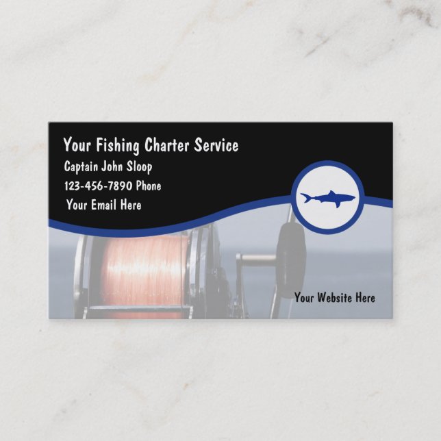 Cartes de visite pour la pêche (Devant)