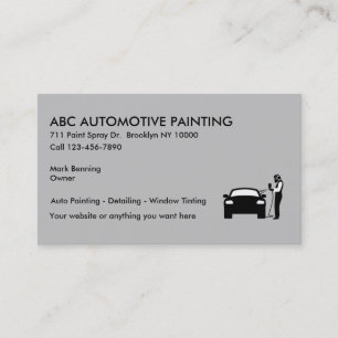 Cartes de visite pour la peinture automobile