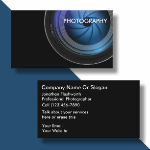 Cartes de visite pour la photographie