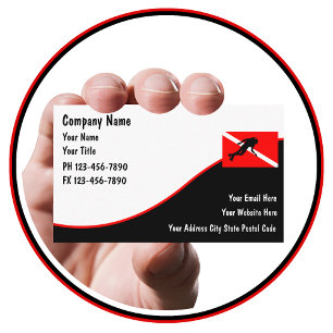 Cartes de visite pour la plongée en scaphandre