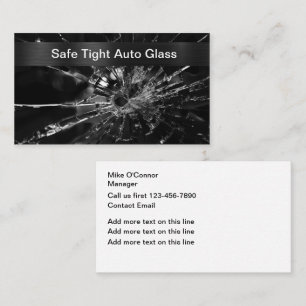 Cartes de visite pour la réparation de vitres auto