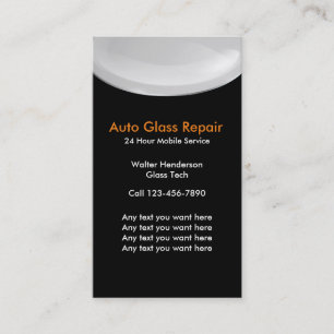 Cartes de visite pour la réparation de vitres auto