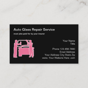 Cartes de visite pour la réparation de vitres auto