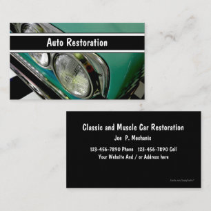 Cartes de visite pour la restauration automobile