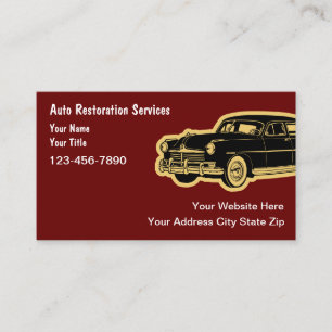 Cartes de visite pour la restauration automobile