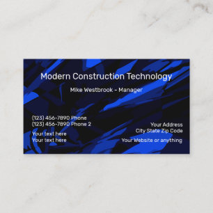 Cartes de visite pour la technologie de constructi