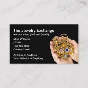 Cartes de visite pour l'achat de bijoux de récupér
