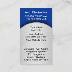 Cartes de visite pour l'audio automobile