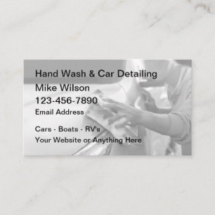 Cartes de visite pour lavage de voiture à la main