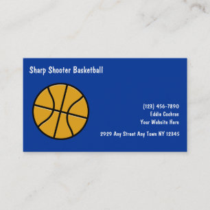 Cartes de visite pour le business du basketball