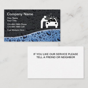 Cartes de visite pour le detailing automobile et l