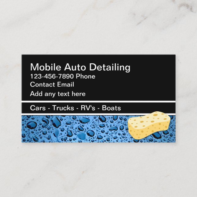 Cartes de visite pour le detailing automobile mobi (Devant)