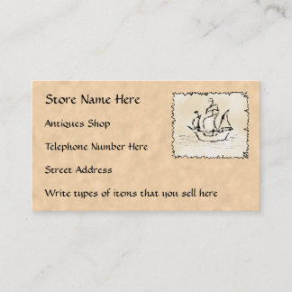 Cartes de visite pour le magasin d'antiquités