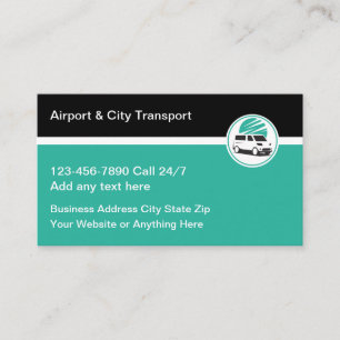 Cartes de visite pour le transport en taxi de l'aé