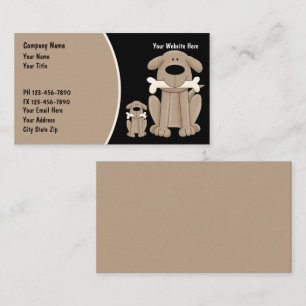 Cartes de visite pour l'entraînement de chiens