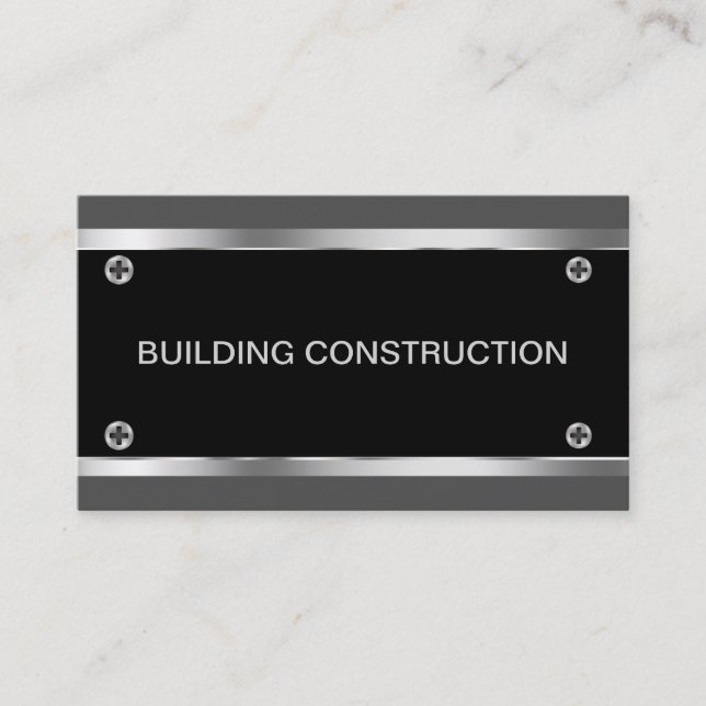 Cartes de visite pour l'entreprise de construction (Devant)