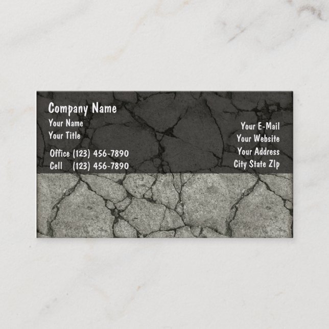 Cartes de visite pour l'entreprise de construction (Devant)