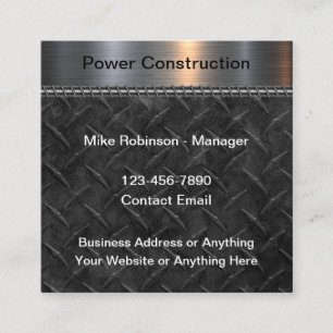 Cartes de visite pour l'entreprise de construction