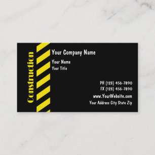 Cartes de visite pour l'entreprise de construction