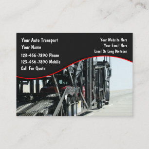 Cartes de visite pour l'entreprise de transport de