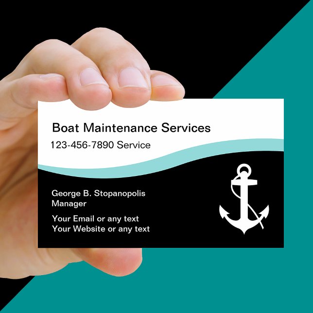 Cartes de visite pour l'entretien de bateaux (Créateur téléchargé)