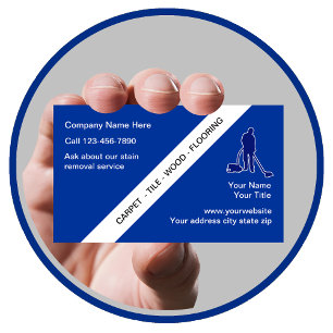 Cartes de visite pour l'entretien des sols