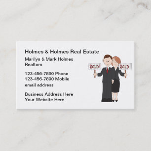 Cartes de visite pour l'équipe immobilière