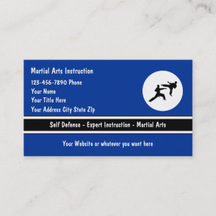 Cartes de visite pour les arts martiaux