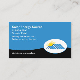 Cartes de visite pour les panneaux d'énergie solai