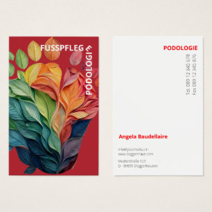 Cartes de visite pour les soins des pieds
