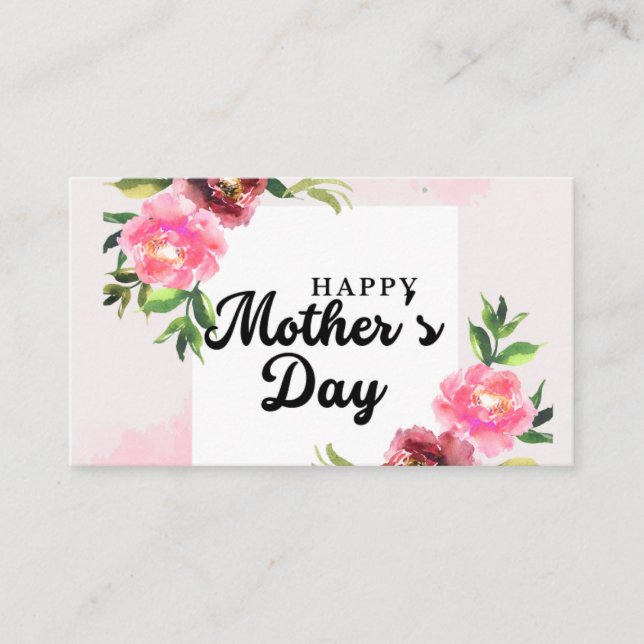 Cartes de visite pour l'heureuse journée Mather (Devant)
